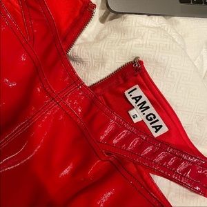 IAM GIA Pants - Red Patent leather pant IAM GIA Pants - Red Patent leather pant